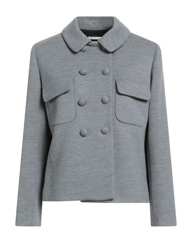 Paul & Joe Woman Blazer Grey Size 10 Wool, Polyester