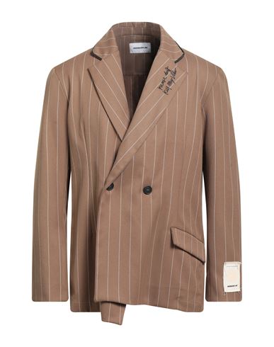 Numero 00 Man Blazer Camel Size Xl Wool, Polyester, Elastane In Sand