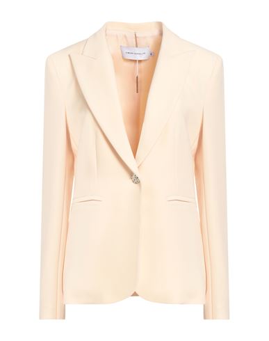 Simona Corsellini Woman Blazer Beige Size 6 Polyester, Elastane