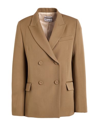 Paul & Joe Woman Blazer Camel Size 12 Virgin Wool In Beige