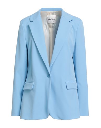 Ottod'ame Woman Blazer Light Blue Size 10 Polyester, Viscose, Elastane