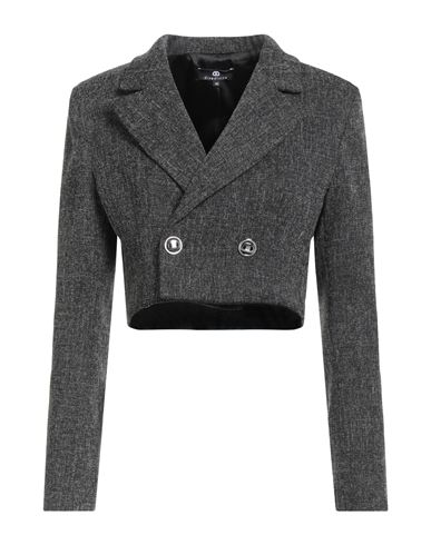 Divedivine Woman Blazer Charcoal Size 6 Polyester, Wool, Elastane In Gray
