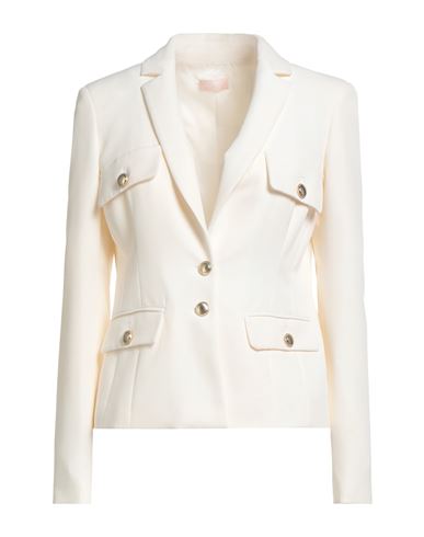 Liu •jo Woman Blazer Ivory Size 8 Polyester, Elastane