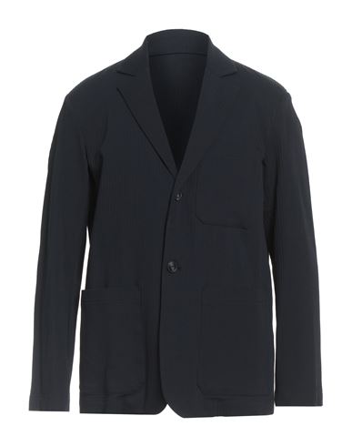 Giorgio Armani Man Blazer Midnight Blue Size 42 Cotton, Viscose, Wool, Elastane In Black