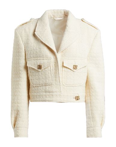 Givenchy Woman Jacket Cream Size 6 Wool, Polyester In White