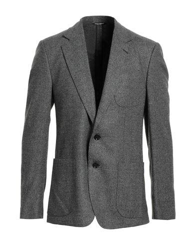 Dolce & Gabbana Man Blazer Charcoal Size 42 Virgin Wool, Viscose, Elastane In Multi