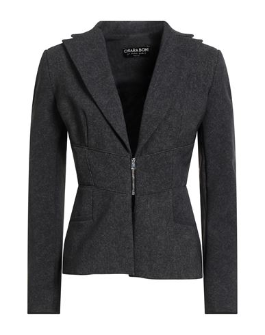 Chiara Boni La Petite Robe Woman Blazer Charcoal Size 12 Polyamide, Elastane