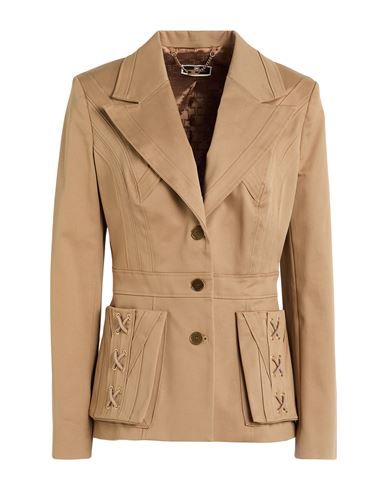 Elisabetta Franchi Woman Blazer Sand Size 8 Cotton, Elastane In Neutral