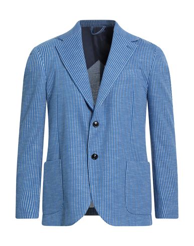 Liu •jo Man Man Blazer Blue Size 40 Polyester, Cotton In Blue