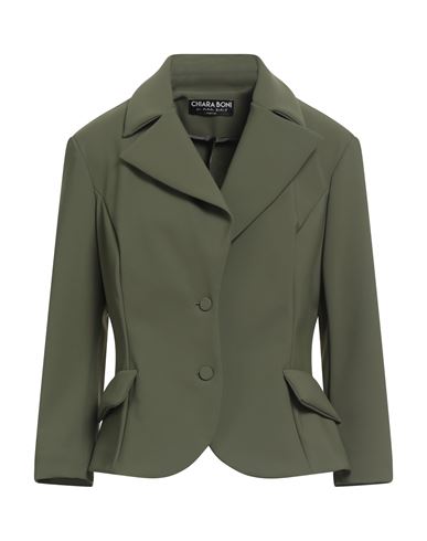 Chiara Boni La Petite Robe Woman Blazer Military Green Size 12 Polyamide, Elastane