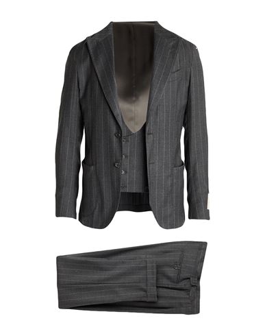 Cc Collection Corneliani Man Suit Grey Size 38 Virgin Wool, Elastane In Green