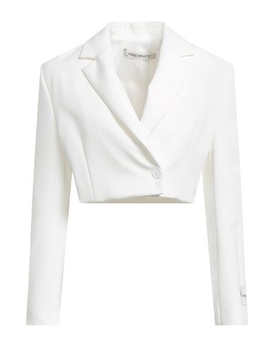 Hinnominate Woman Blazer Ivory Size S Polyester, Elastane In White