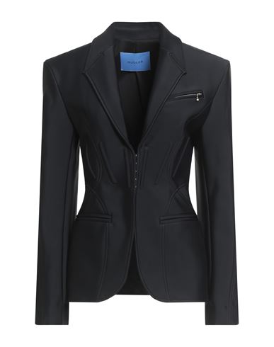 Mugler Woman Blazer Black Size 14 Polyamide, Elastane
