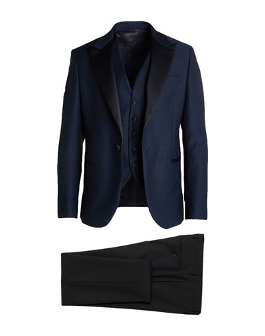 Messagerie Man Suit Midnight Blue Size 36 Polyester, Viscose, Elastane In Blue
