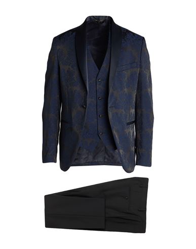 Messagerie Man Suit Navy Size 38 Viscose, Polyester In Blue