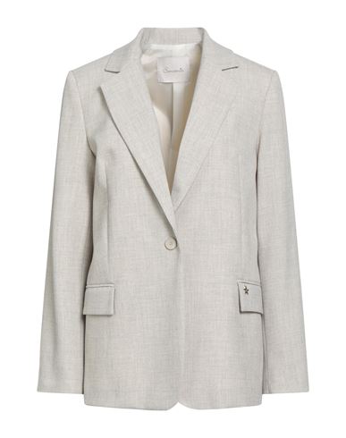 Souvenir Woman Blazer Beige Size M Polyester, Viscose, Elastane