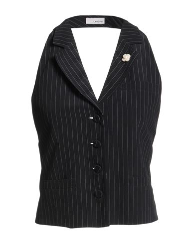 Lardini Woman Tailored Vest Black Size 10 Silk In Black