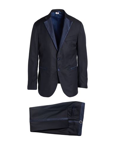 Luigi Borrelli Napoli Man Suit Navy Size 40 Virgin Wool In Blue