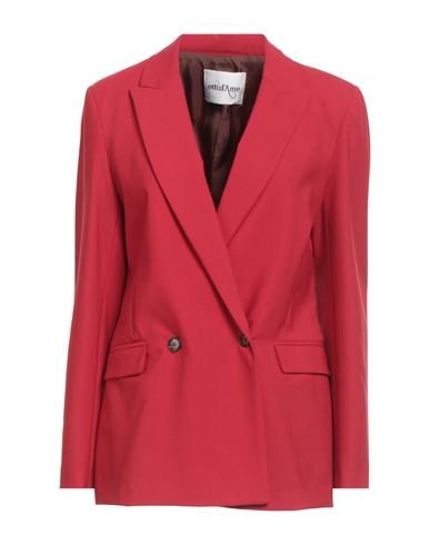 Ottod'ame Woman Blazer Red Size 8 Polyester, Wool, Elastane