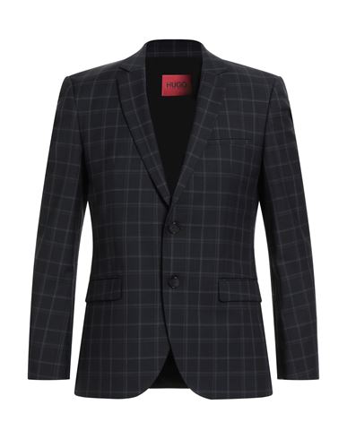 Hugo Boss Hugo Man Blazer Midnight Blue Size 38 Virgin Wool, Polyester, Elastane In Blue