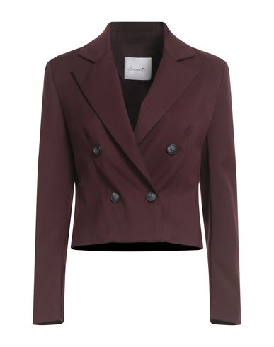 Souvenir Woman Blazer Burgundy Size Xs Polyester, Viscose, Elastane In Red