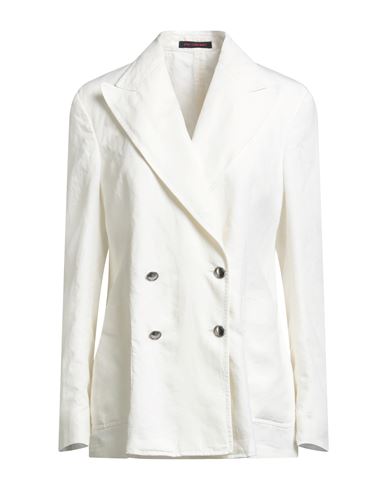 The Gigi Woman Blazer White Size 6 Linen