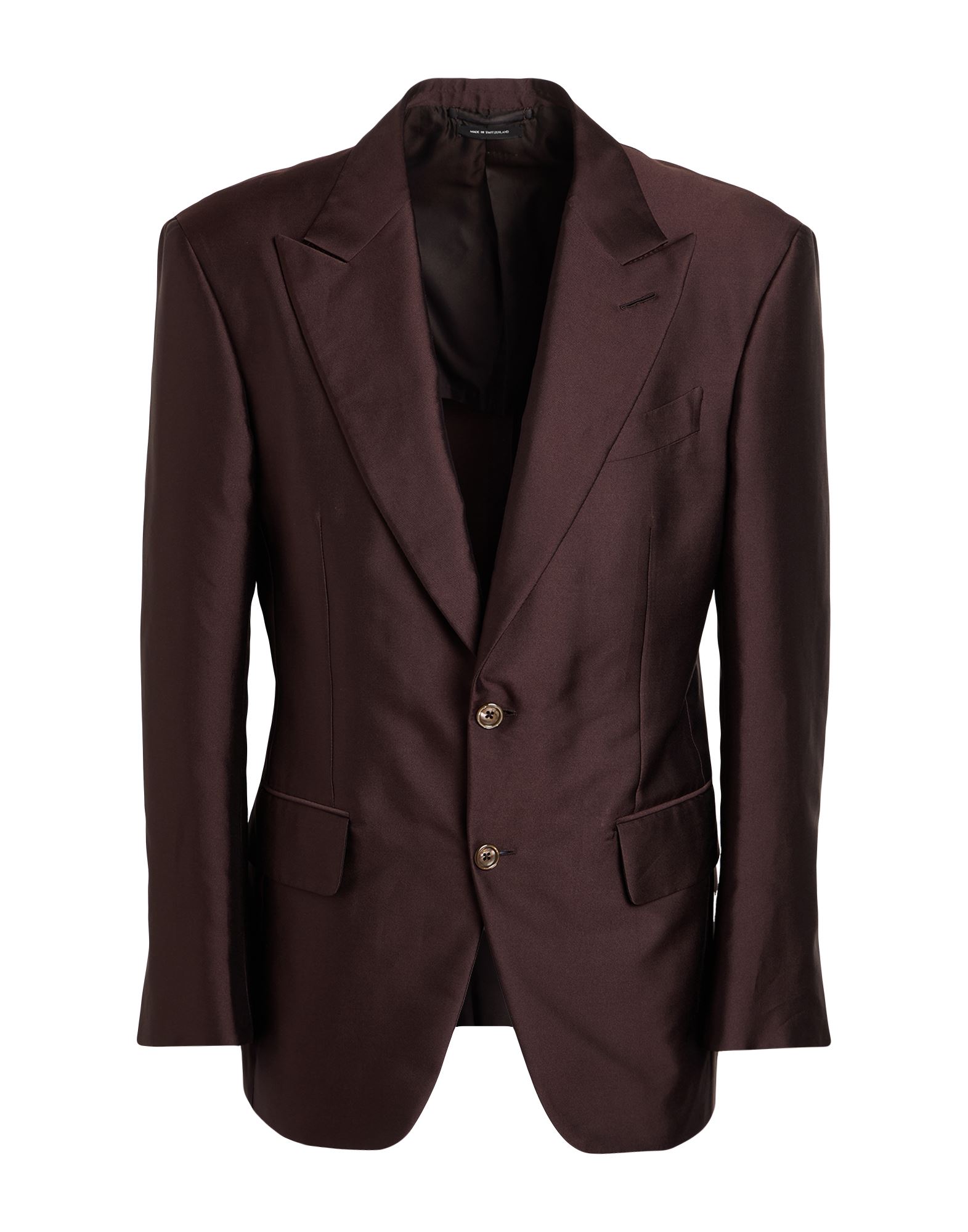 《セール開催中》TOM FORD メンズ ブレザー チョコレートブラウン 48 コットン 47% / ポリエステル 40% / シルク 13%