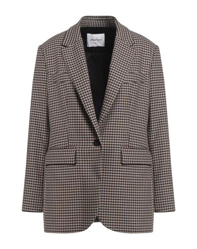 Ottod'ame Woman Blazer Beige Size 6 Polyester, Wool, Cotton, Polyamide, Elastane In Brown