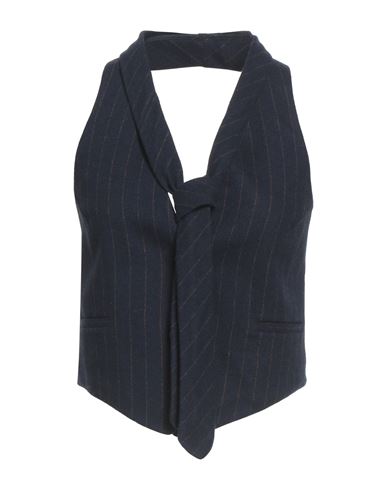 Tela Woman Tailored Vest Midnight Blue Size 6 Wool, Polyester, Polyamide
