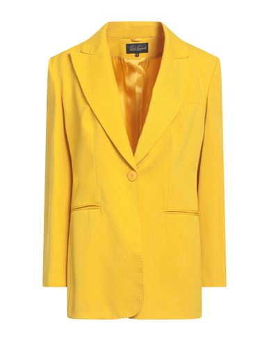 Luisa Spagnoli Woman Blazer Marigold Size 10 Polyester, Virgin Wool, Elastane