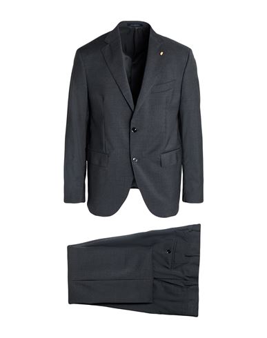 Sartoria Latorre Man Suit Charcoal Size 40 Virgin Wool, Polyester, Elastane In Black