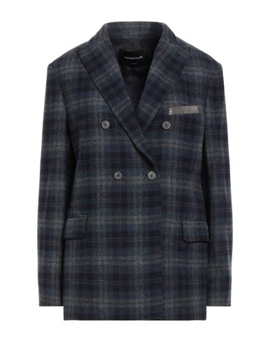 Fabiana Filippi Woman Blazer Navy Size 6 Virgin Wool In Multi