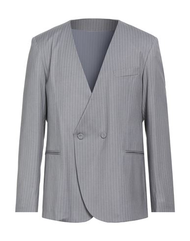 Why Not Brand Man Blazer Grey Size 42 Polyester, Viscose, Elastane In Blue
