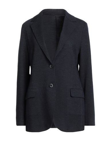Eleventy Woman Blazer Midnight Blue Size 8 Wool, Cotton