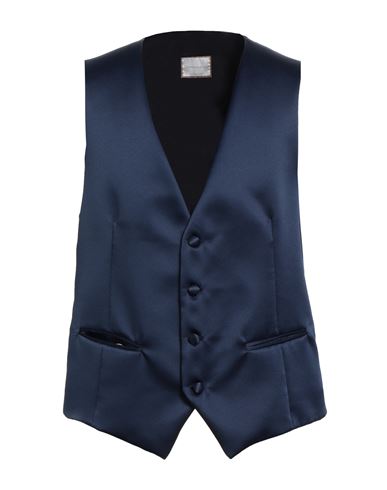 Pal Zileri Cerimonia Man Tailored Vest Navy Size 42 Polyester In Blue