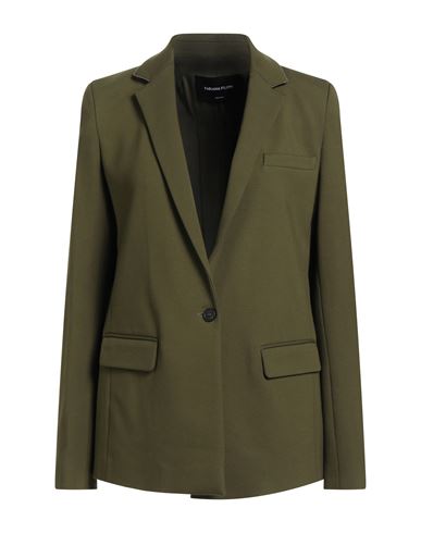 Fabiana Filippi Woman Blazer Military Green Size 12 Viscose, Polyamide, Elastane In Multi