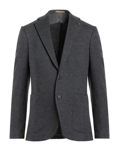 Sartoria Latorre Man Blazer Charcoal Size 50 Cotton, Virgin Wool, Polyester In Gray