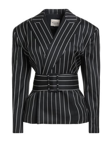 Tod's Woman Blazer Black Size 2 Virgin Wool, Elastane