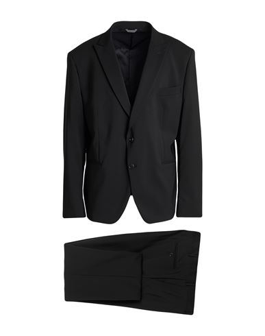 Idea Italian Design Elements Of Apparel Man Suit Black Size 50 Virgin Wool, Elastane In Black