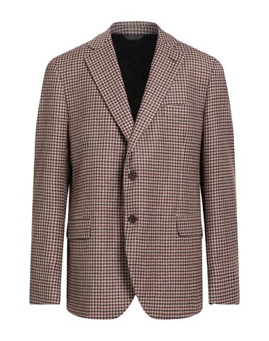 Idea Italian Design Elements Of Apparel Man Blazer Brown Size 50 Virgin Wool In Brown