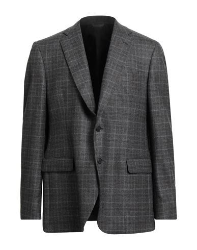 Idea Italian Design Elements Of Apparel Man Blazer Charcoal Size 48 Virgin Wool In Gray