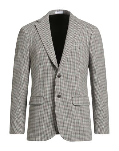 Boglioli Man Blazer Sage Green Size 42 Virgin Wool, Silk