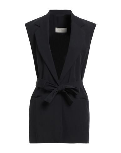 Vanessa Bruno Woman Tailored Vest Black Size 4 Lyocell, Virgin Wool