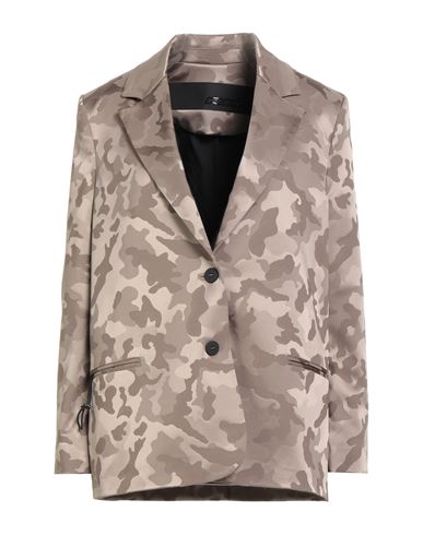 Rrd Woman Blazer Beige Size 8 Polyester, Elastane In Gray