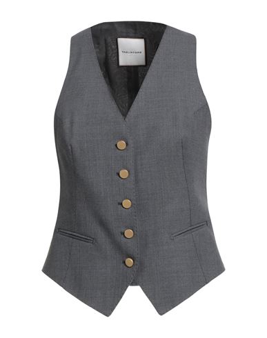 Tagliatore 02-05 Woman Tailored Vest Grey Size 4 Polyester, Virgin Wool, Elastane In Gray