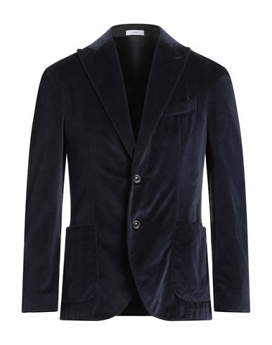 Boglioli Man Blazer Navy Size 38 Cotton In Blue