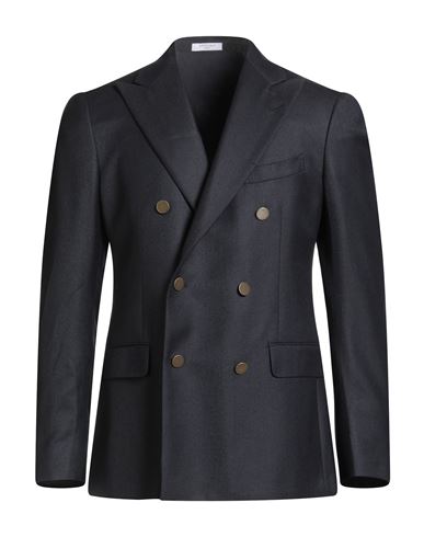 Boglioli Man Blazer Midnight Blue Size 40 Virgin Wool In Black