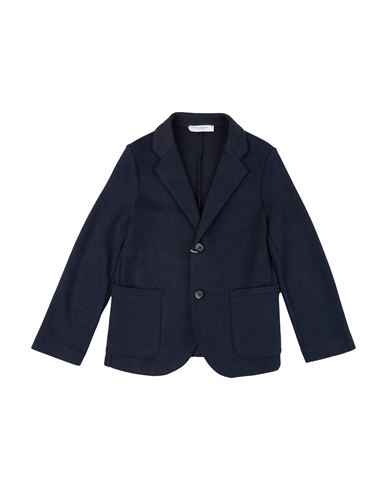 Paolo Pecora Toddler Boy Blazer Midnight Blue Size 3 Polyester, Viscose, Elastane In Black