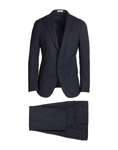 Boglioli Man Suit Midnight Blue Size 42 Virgin Wool, Elastane In Blue