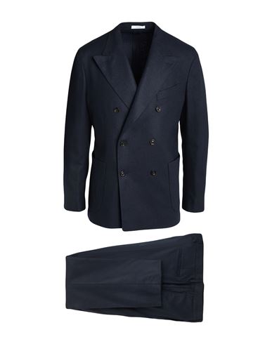 Boglioli Man Suit Midnight Blue Size 40 Virgin Wool, Polyamide, Acrylic, Cashmere, Elastane In Blue